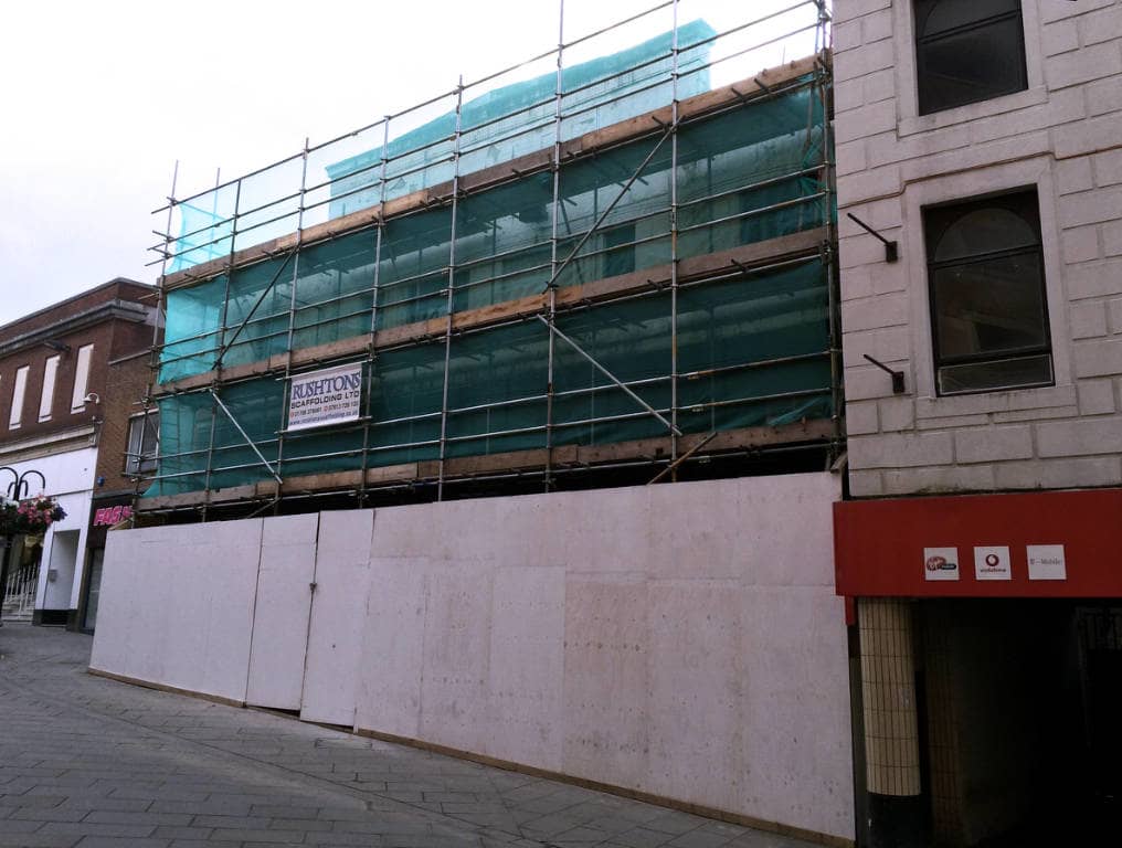 Commercial Scaffolding 2 Storey Shop Front 